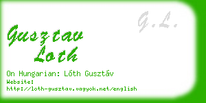 gusztav loth business card
